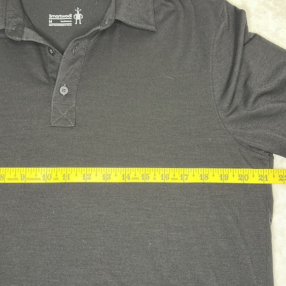 Smartwool Men's Black Polo Short Sleeve Shirt Medium - Picture 10 of 10